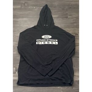 Ford Power stroke Long Sleeve Hooded Shirt XL Mechanic Core Americana Streetwear